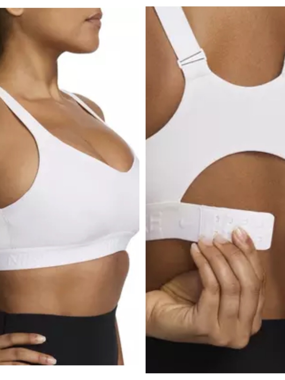 NWT Nike training sports bra plus size 2x white